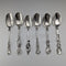 Circa 1900 American antique pure silver souvenir spoons x 6, teaspoon size, total weight 115g